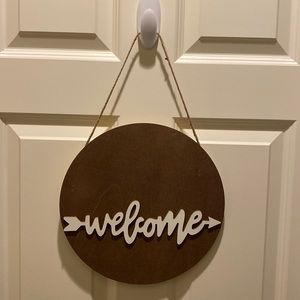 12 x 12 wooden decorative WELCOME sign.